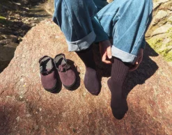 Mountain Clog - Leather Suede (Deep Plum)